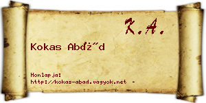 Kokas Abád névjegykártya